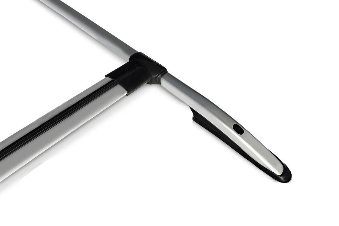 FITS Ford Custom Cross Bars Set - Fits SWB & LWB Satin Silver 2012-on